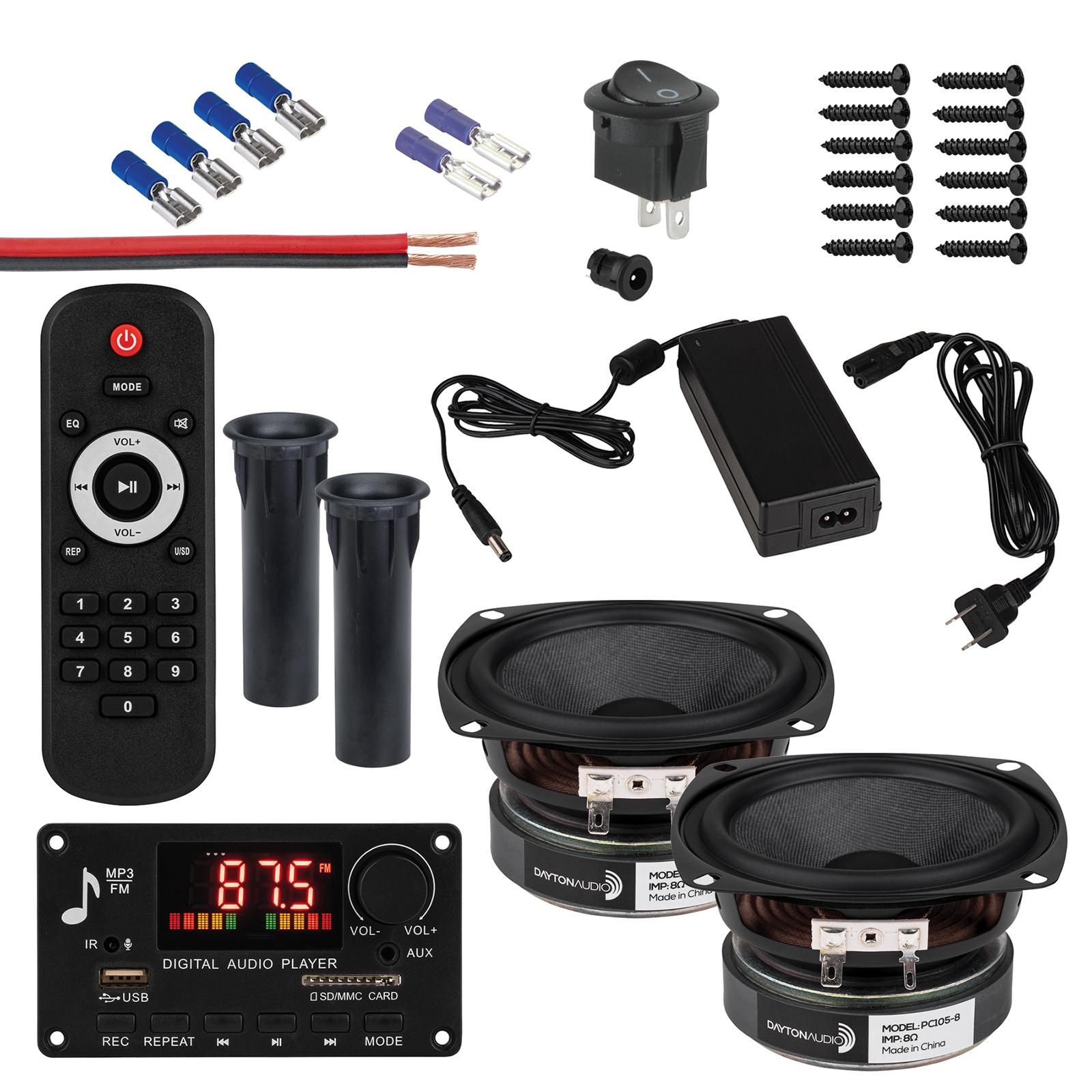 80 Watt Powered Bluetooth Speaker Package with 4